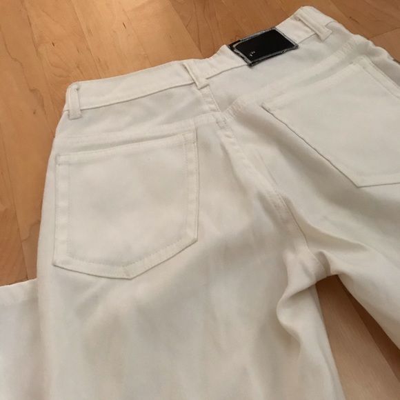 White Boot Cut Pants - Picture 3 of 8
